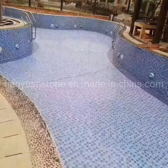 スイミングプールデザインアートガラスモザイク海の魚パターンプールガラスモザイク壁画